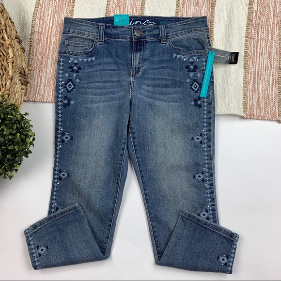 Inc Skinny Leg Regular Fit Embroidered 